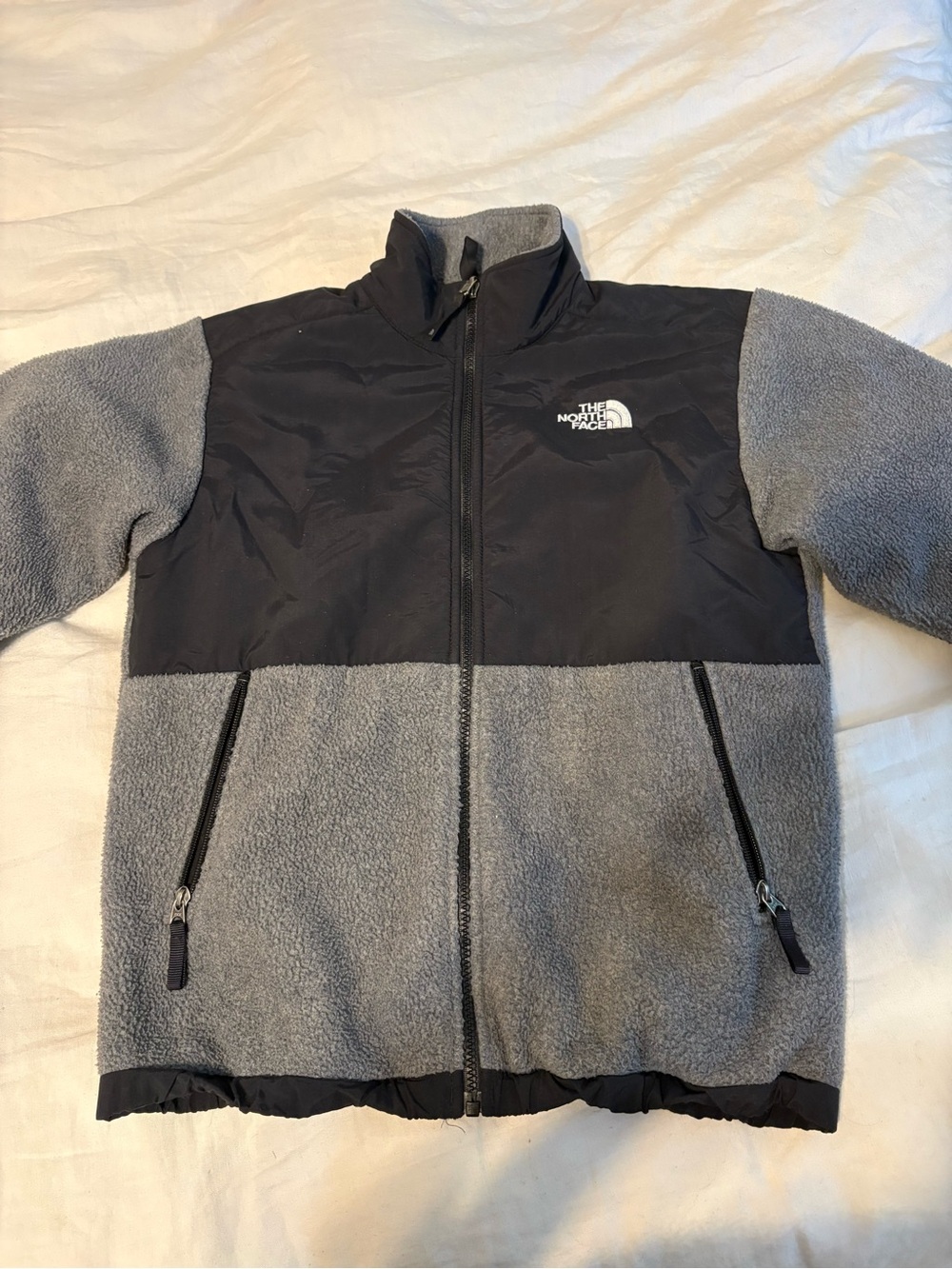 The North Face Men’s Gray and Black Fleece Jacket